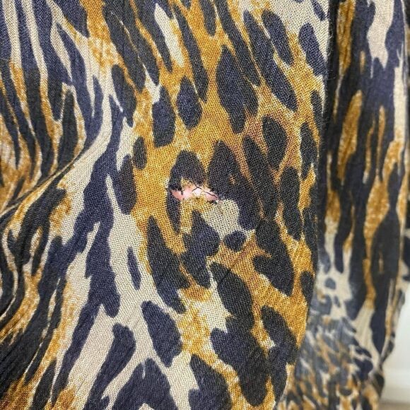 Vintage Karin Stevens Brown & Black Animal Print A Line Dress - Picture 6 of 6